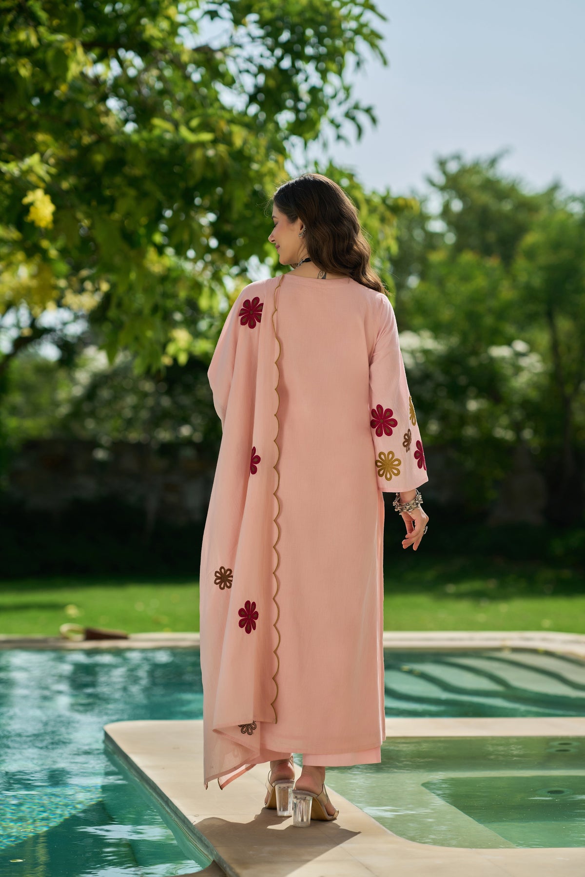 Chhabili Pink Chanderi Silk Embroidered Suit Set with Dupatta