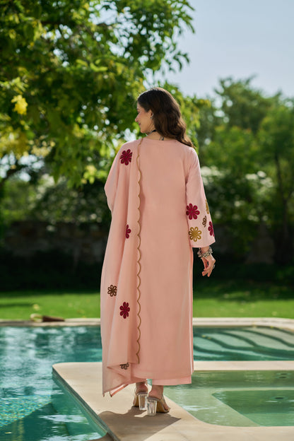 Chhabili Pink Chanderi Silk Embroidered Suit Set with Dupatta
