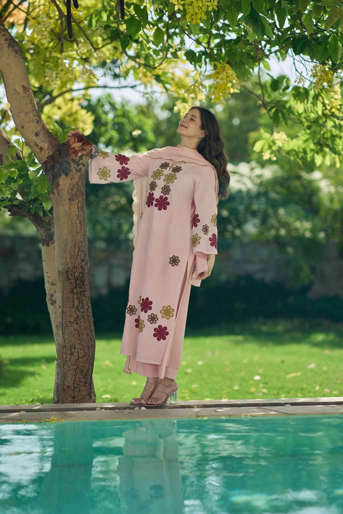 Chhabili Pink Chanderi Silk Embroidered Suit Set with Dupatta