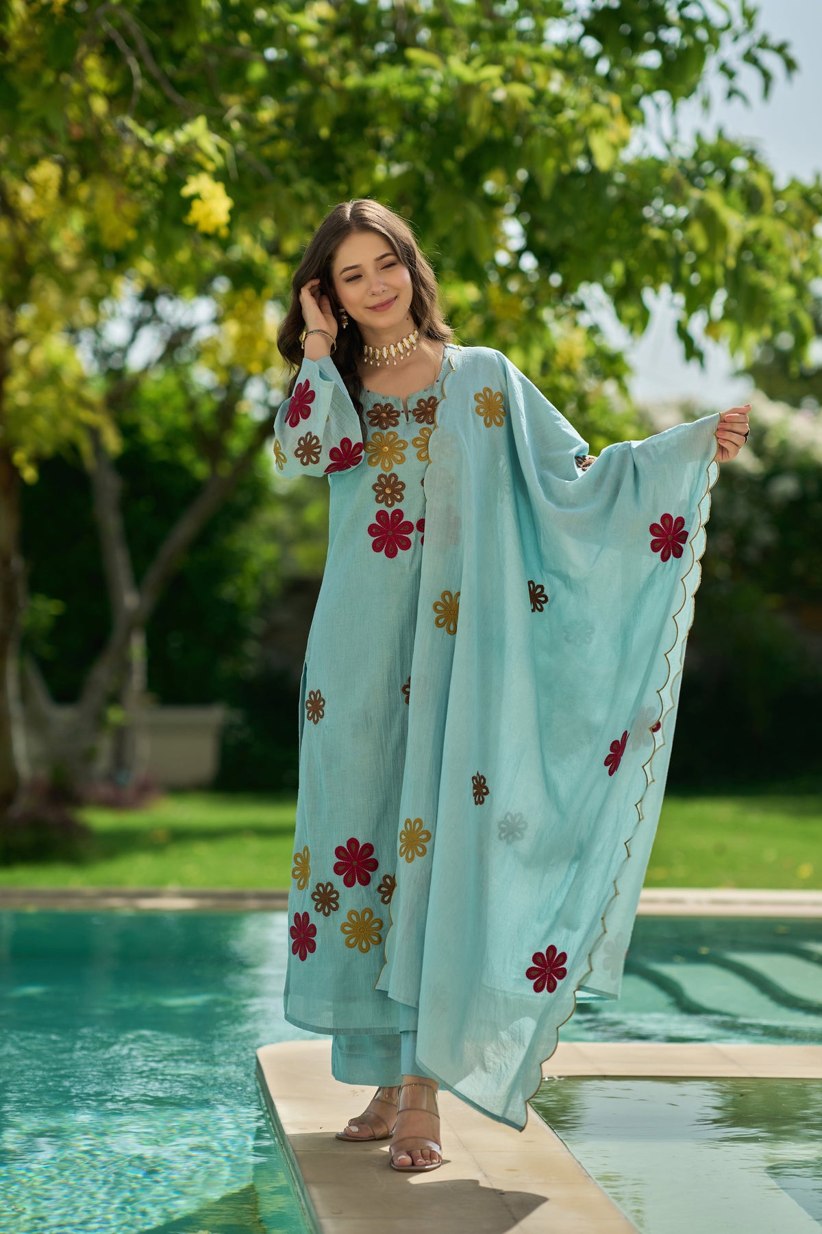 Chhabili Pink Chanderi Silk Embroidered Suit Set with Dupatta