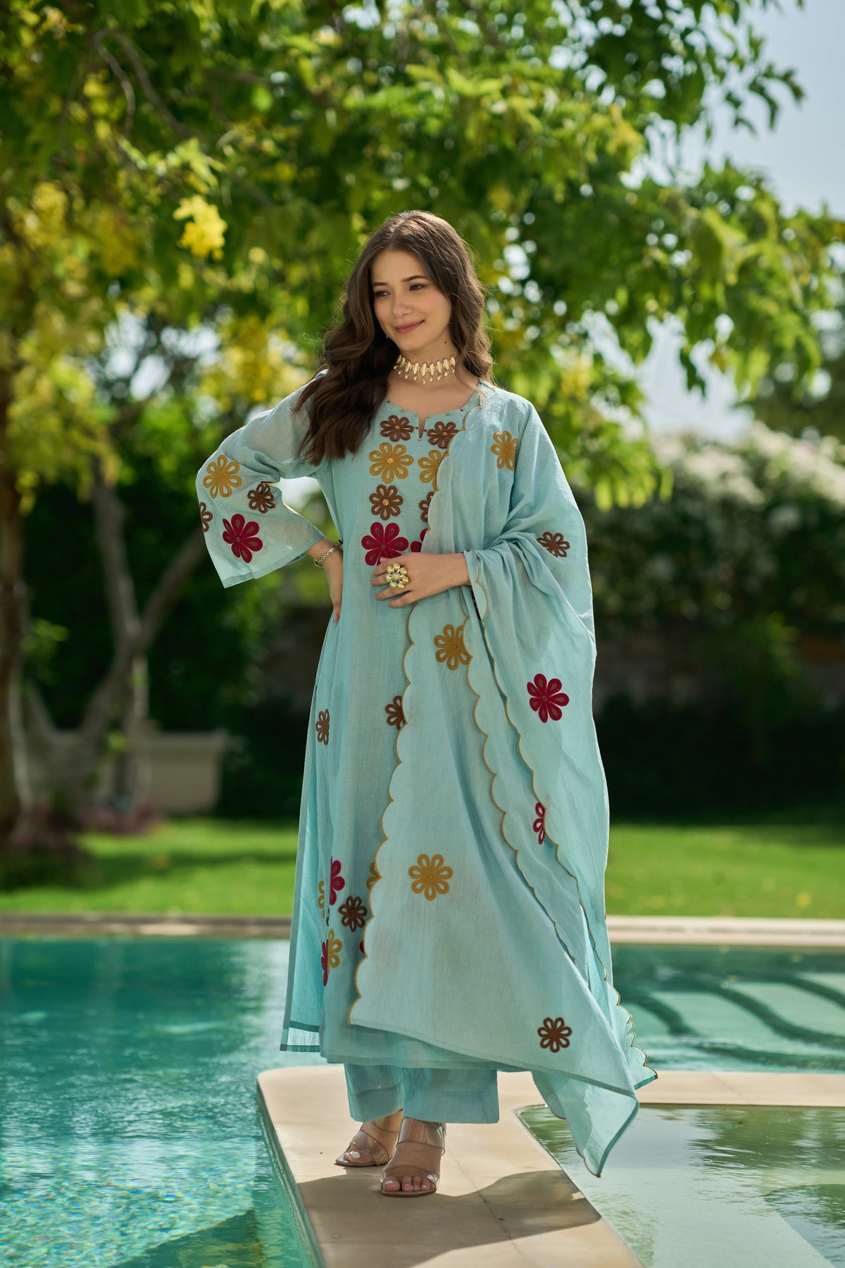 Chhabili Pink Chanderi Silk Embroidered Suit Set with Dupatta