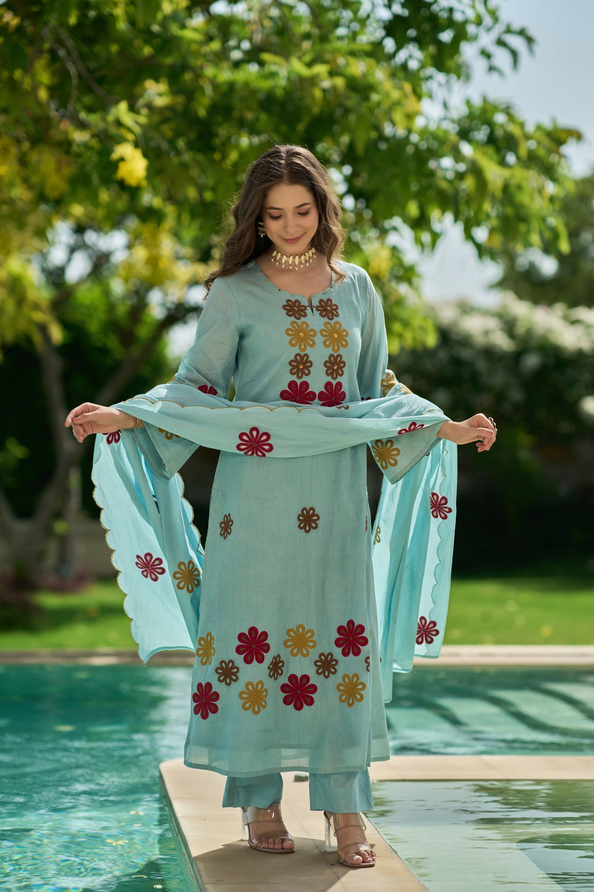 Chhabili Pink Chanderi Silk Embroidered Suit Set with Dupatta