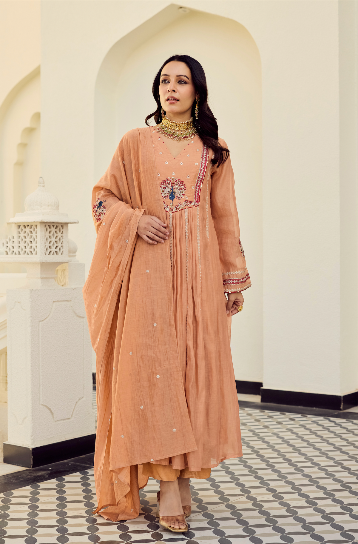 Cherry Women's Embroidered Ethnic Set