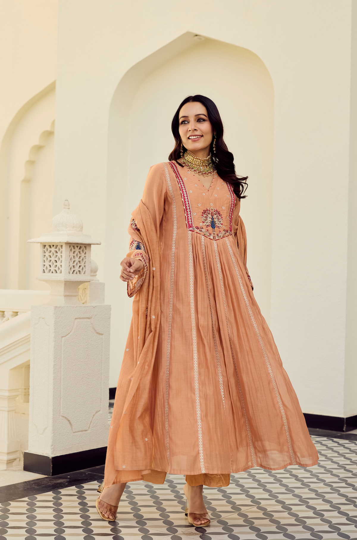 Cherry Women's Embroidered Ethnic Set