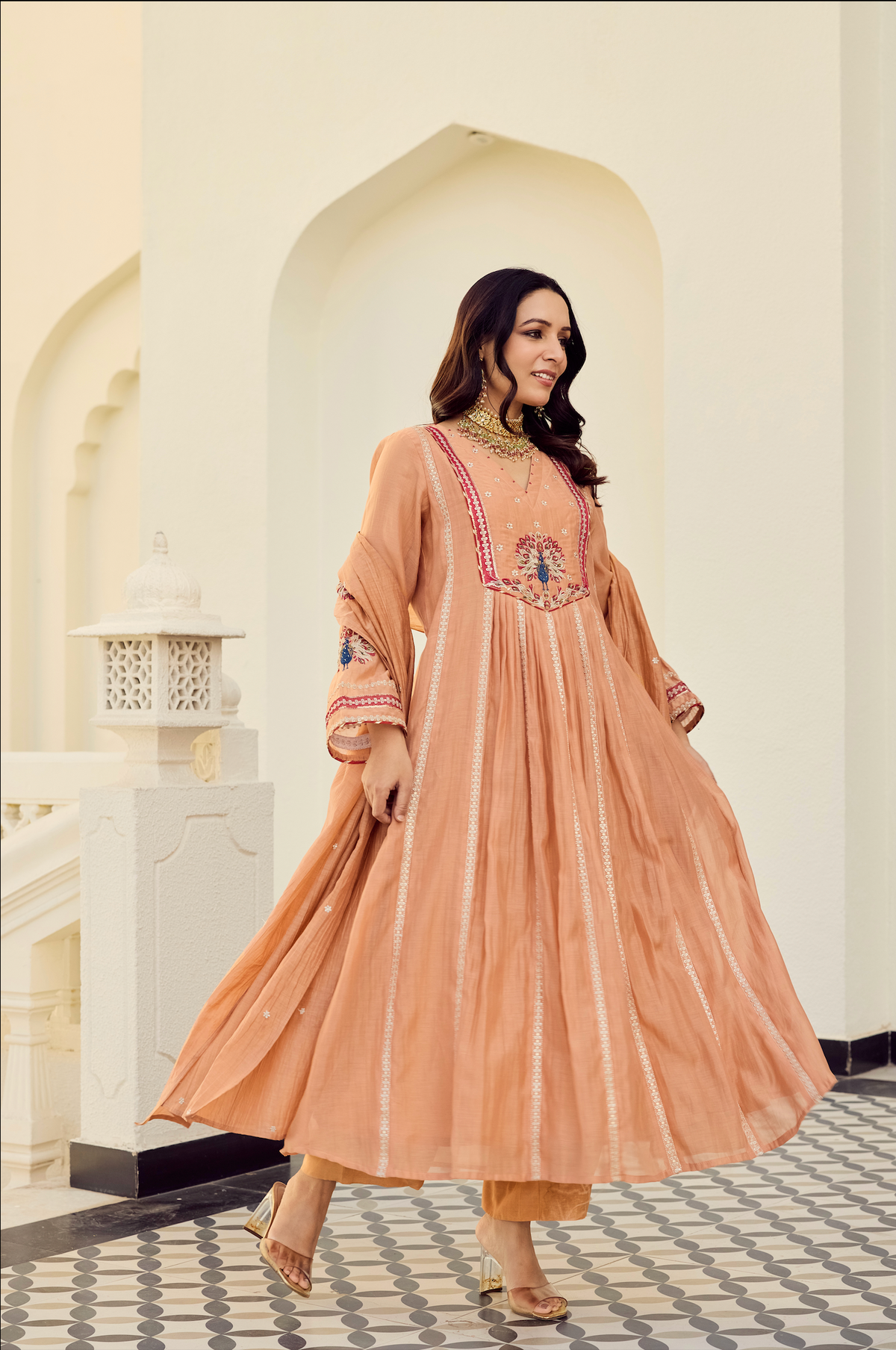 Cherry Women's Embroidered Ethnic Set