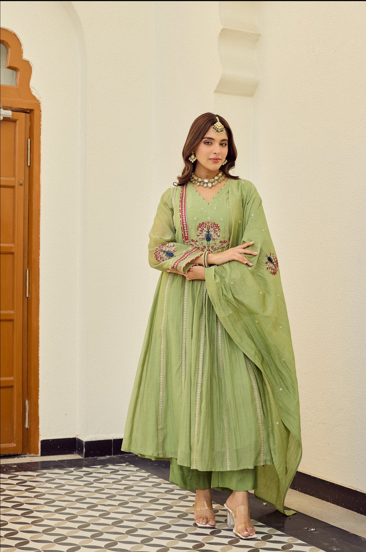 Cherry Women's Embroidered Ethnic Set