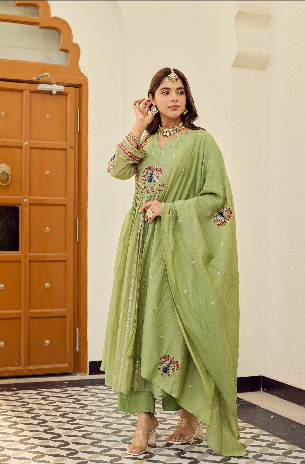 Cherry Women's Embroidered Ethnic Set