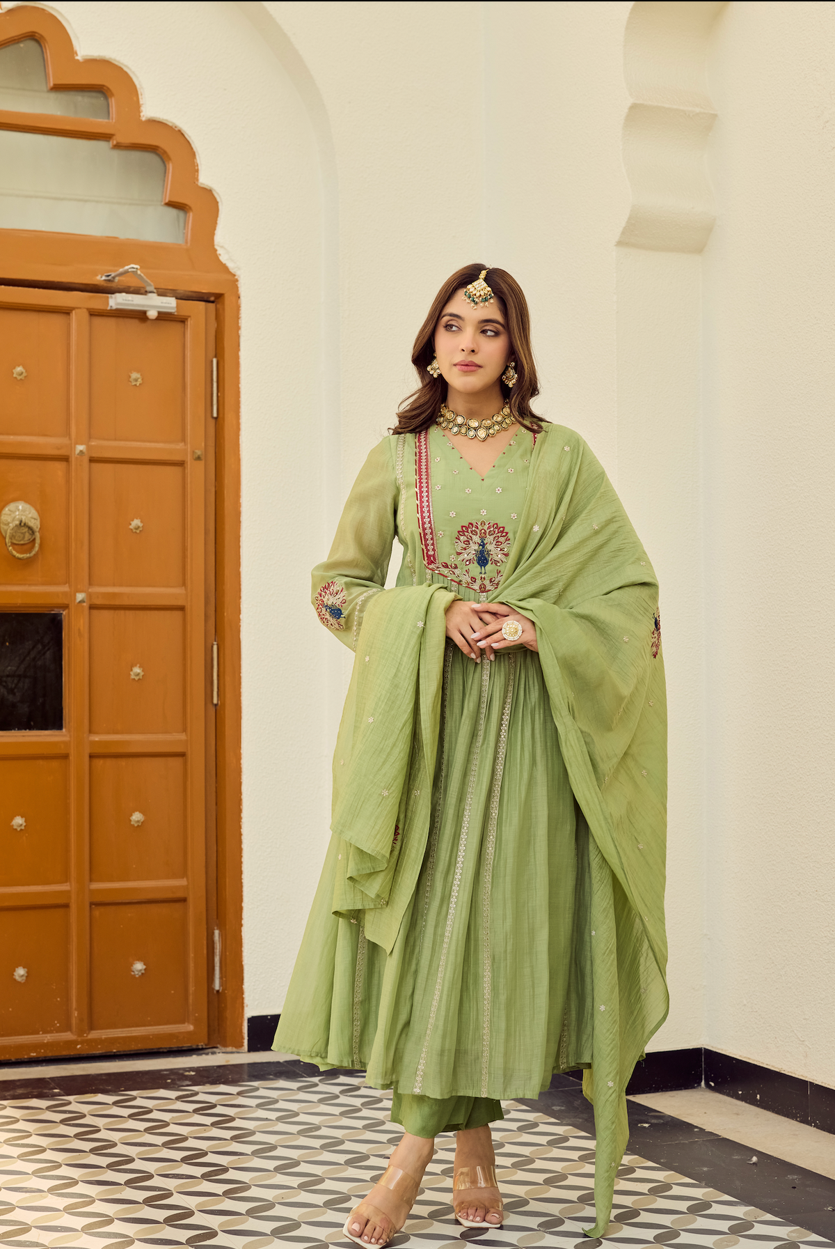 Cherry Women's Embroidered Ethnic Set
