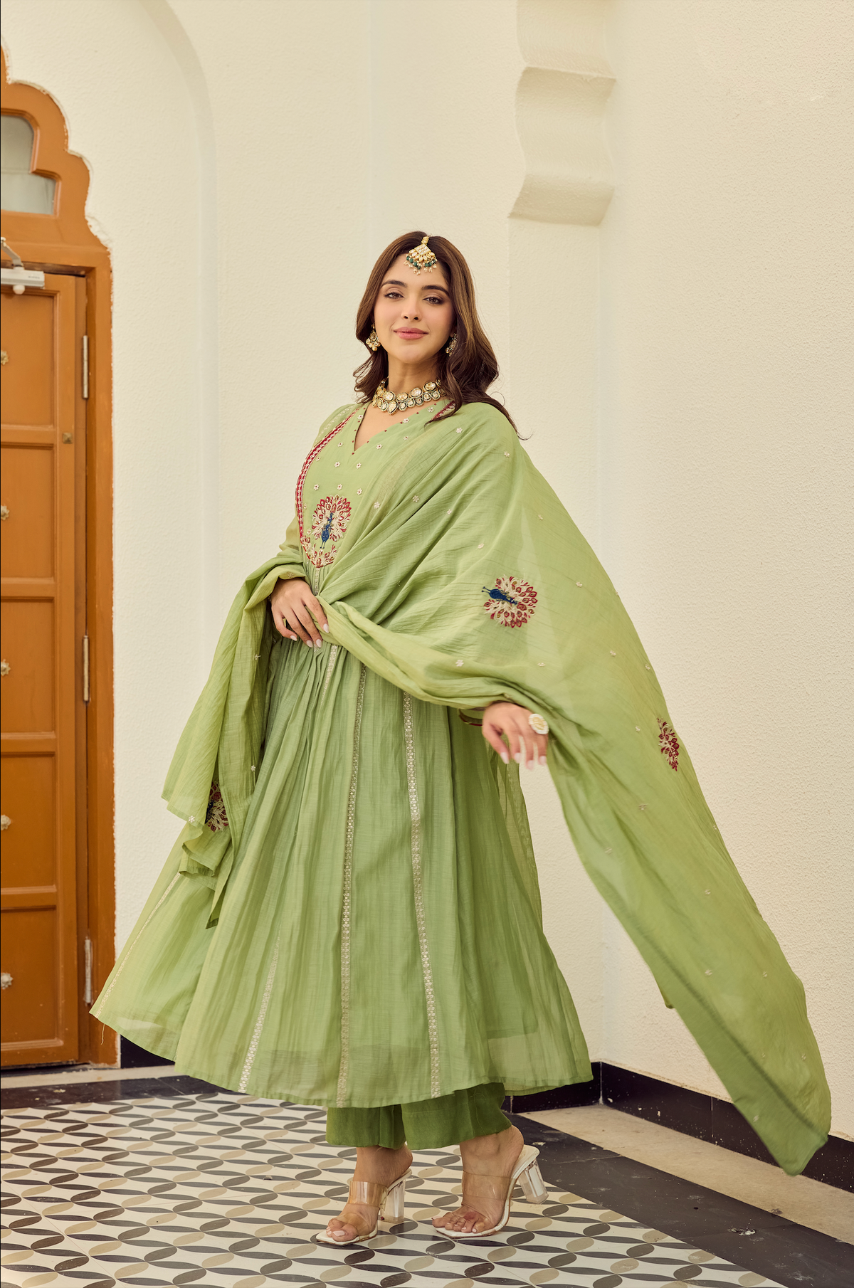Cherry Women's Embroidered Ethnic Set