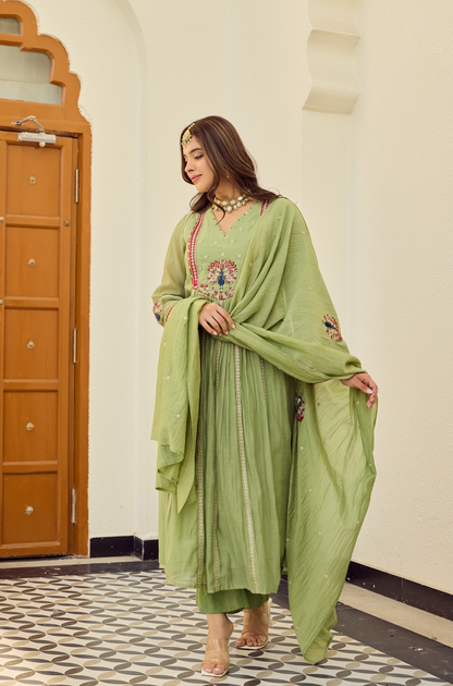 Cherry Women's Embroidered Ethnic Set