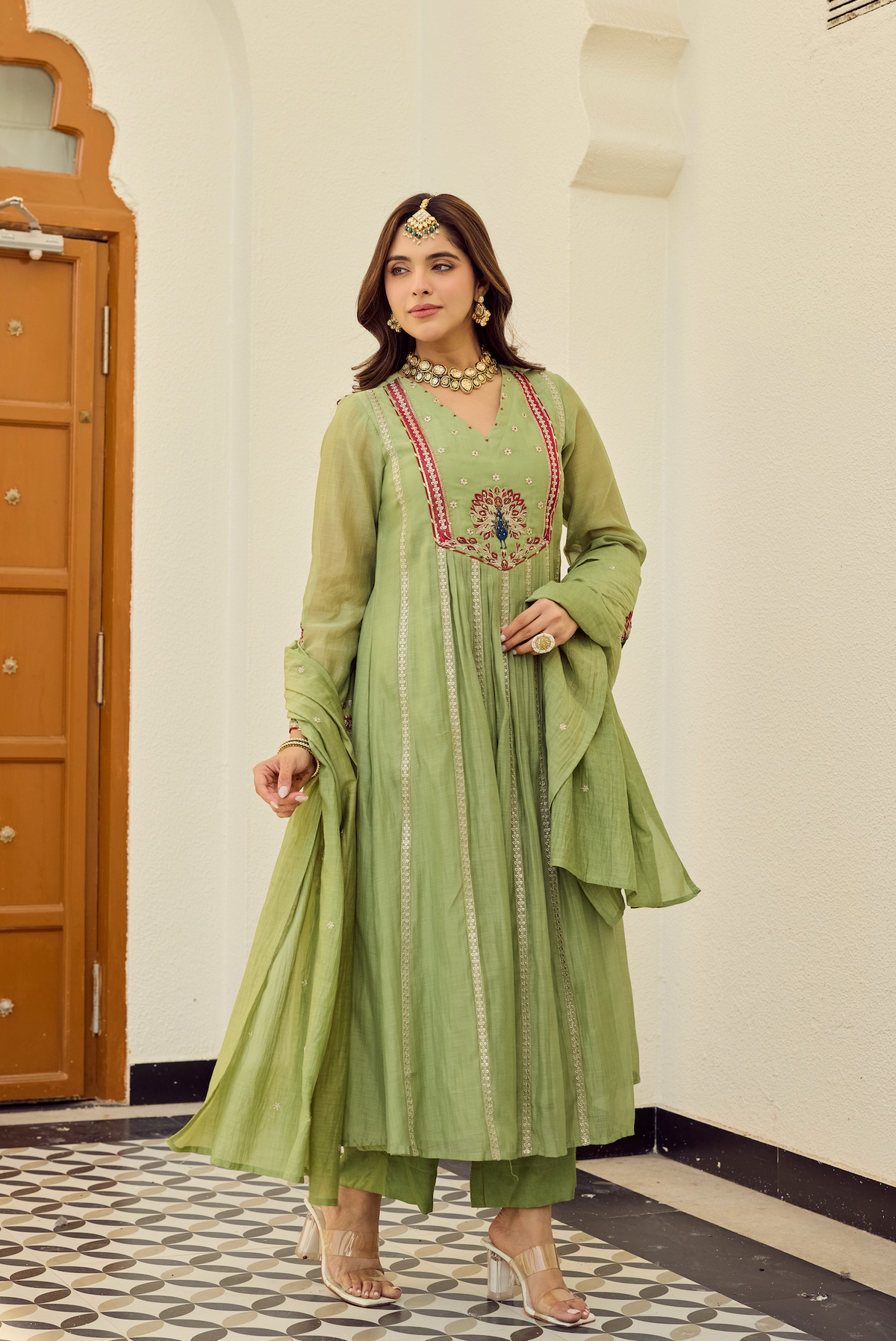 Cherry Women's Embroidered Ethnic Set