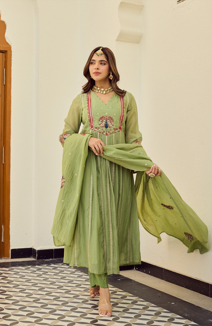 Cherry Women's Embroidered Ethnic Set