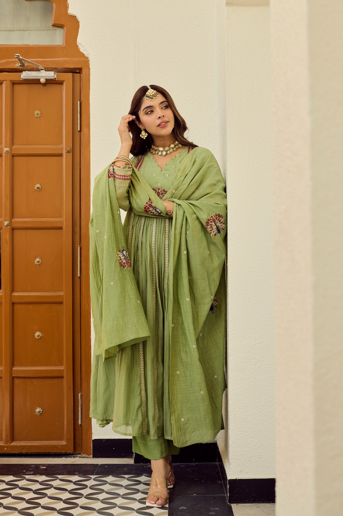 Cherry Women's Embroidered Ethnic Set