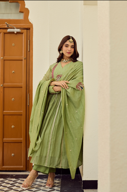 Cherry Women's Embroidered Ethnic Set
